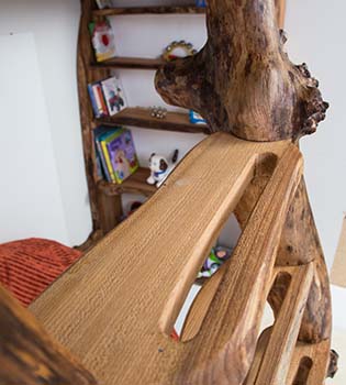 natural edge wood bed
